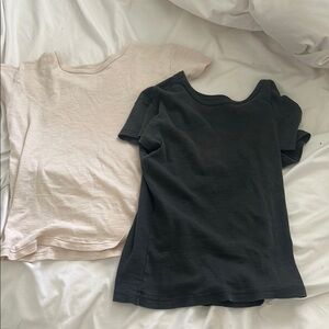 brandy melville pink and black soft shirts 2 pack! perfect condition